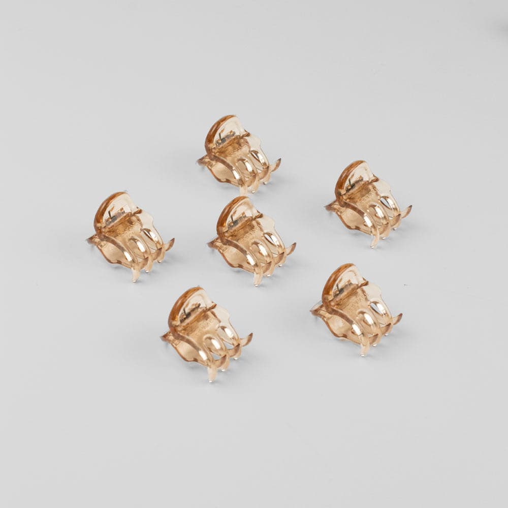 6x Micro Hair Claw Clips in Blonde French Hair Accessories at Tegen Accessories