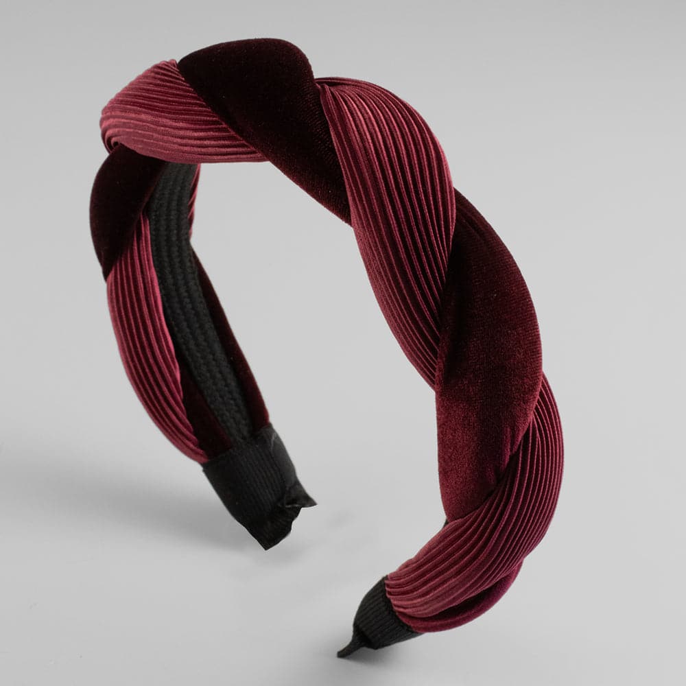 Handmade Velvet Twist Headband Burgundy at 168澳洲5体彩正规官方平台网站 Accessories