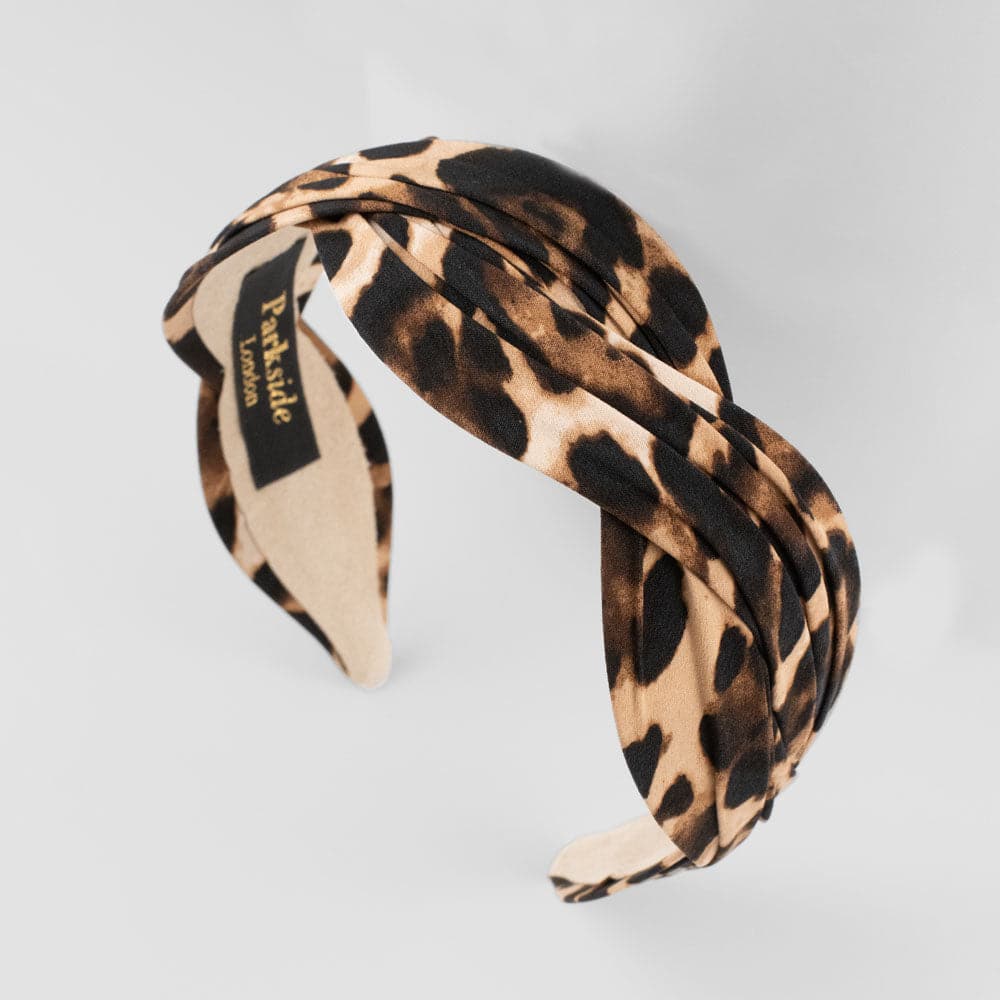 Leopard Wavy Headband at 168澳洲5体彩正规官方平台网站 Accessories
