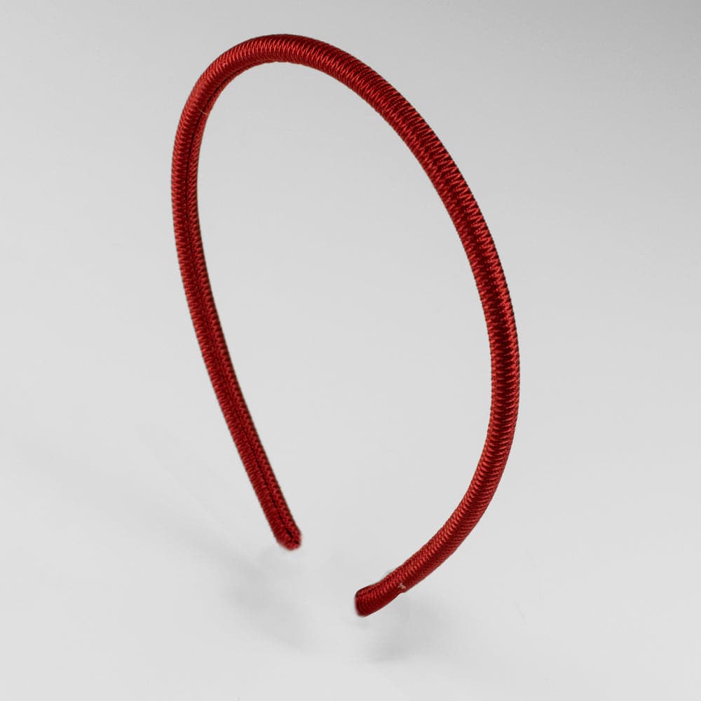 Narrow Fabric Headband in Burgundy French Hair Accessories at Tegen Accessories