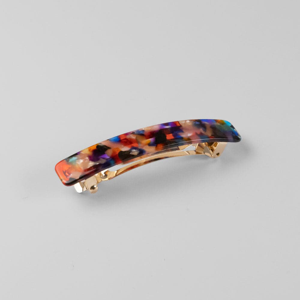 Small Barrette Clip in 9cm Stained Glass Handmade French Hair Accessories at Tegen Accessories